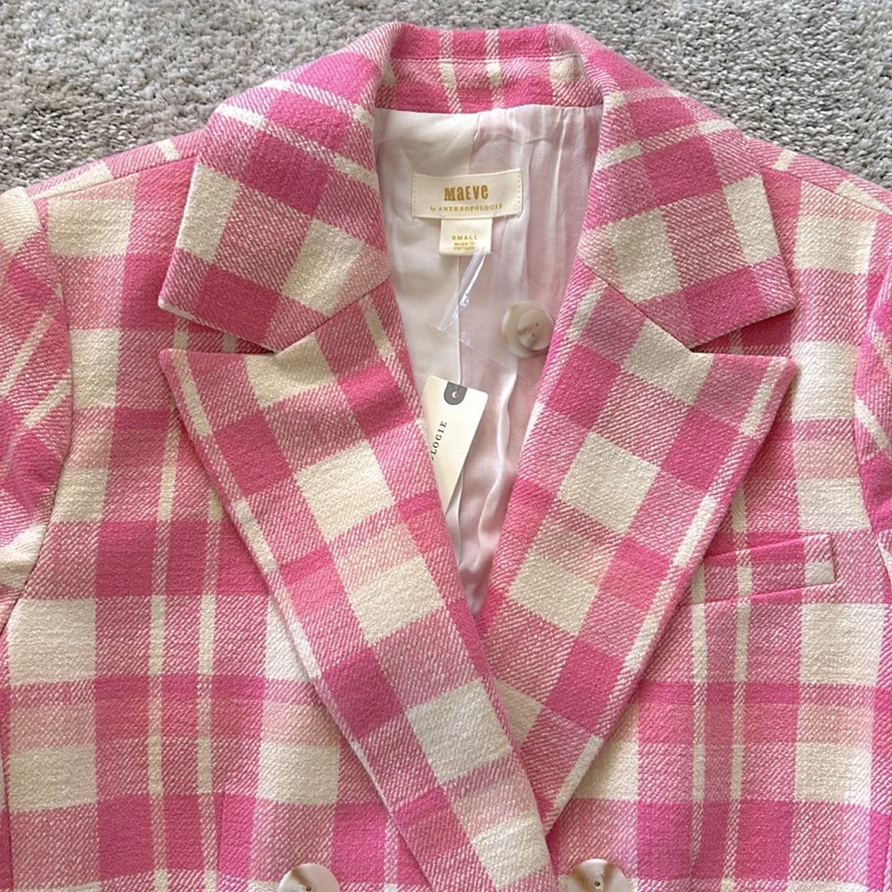 Anthropologie Maeve Cropped Double Breasted Jacket - Picture 4 of 11